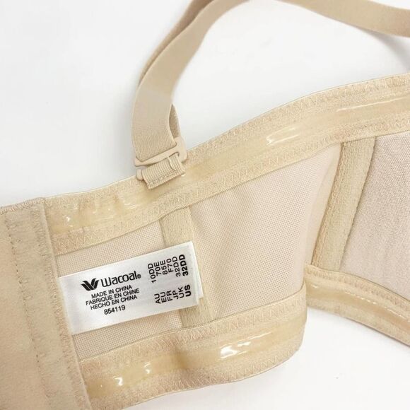 Wacoal Womens Beige Red Carpet Full Busted Underwire Full Coverage Bra Size 32DD - Picture 3 of 3